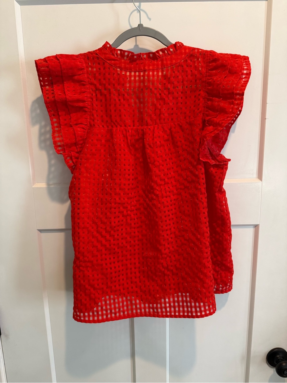Gorgeous Red Ruffle Top - Picture 2 of 7